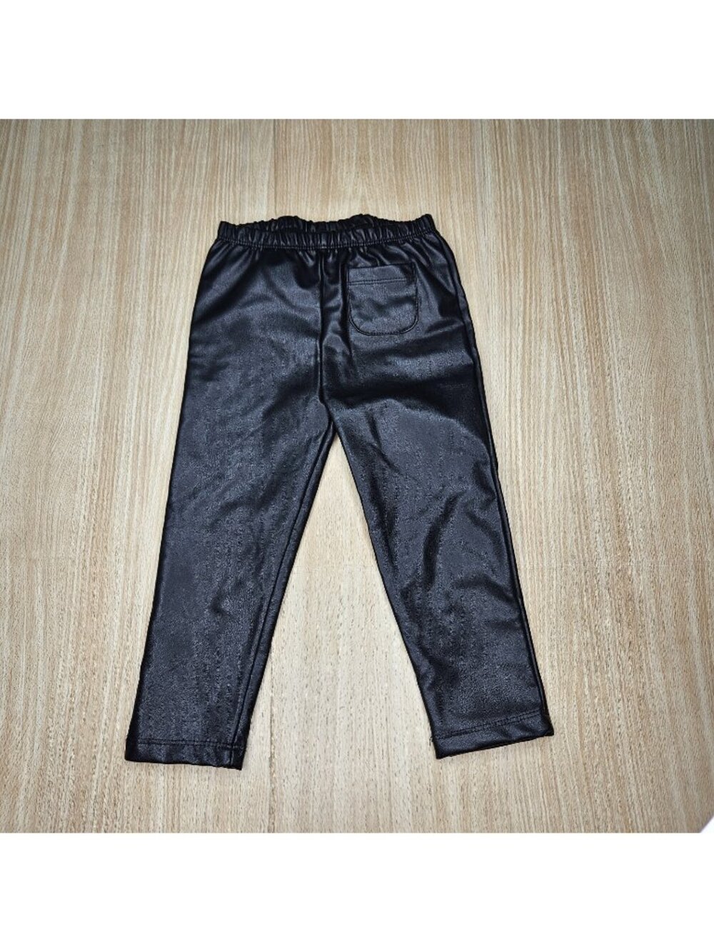 Nicole Miller Toddler Girls Black Faux Leather Pants 24 Months